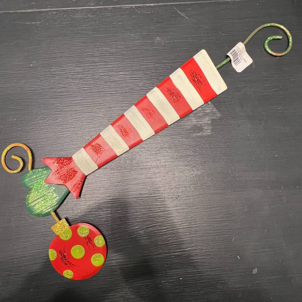 Christmas Picks Elf Arm Pick Striped sleeve for Tree Kirkland's